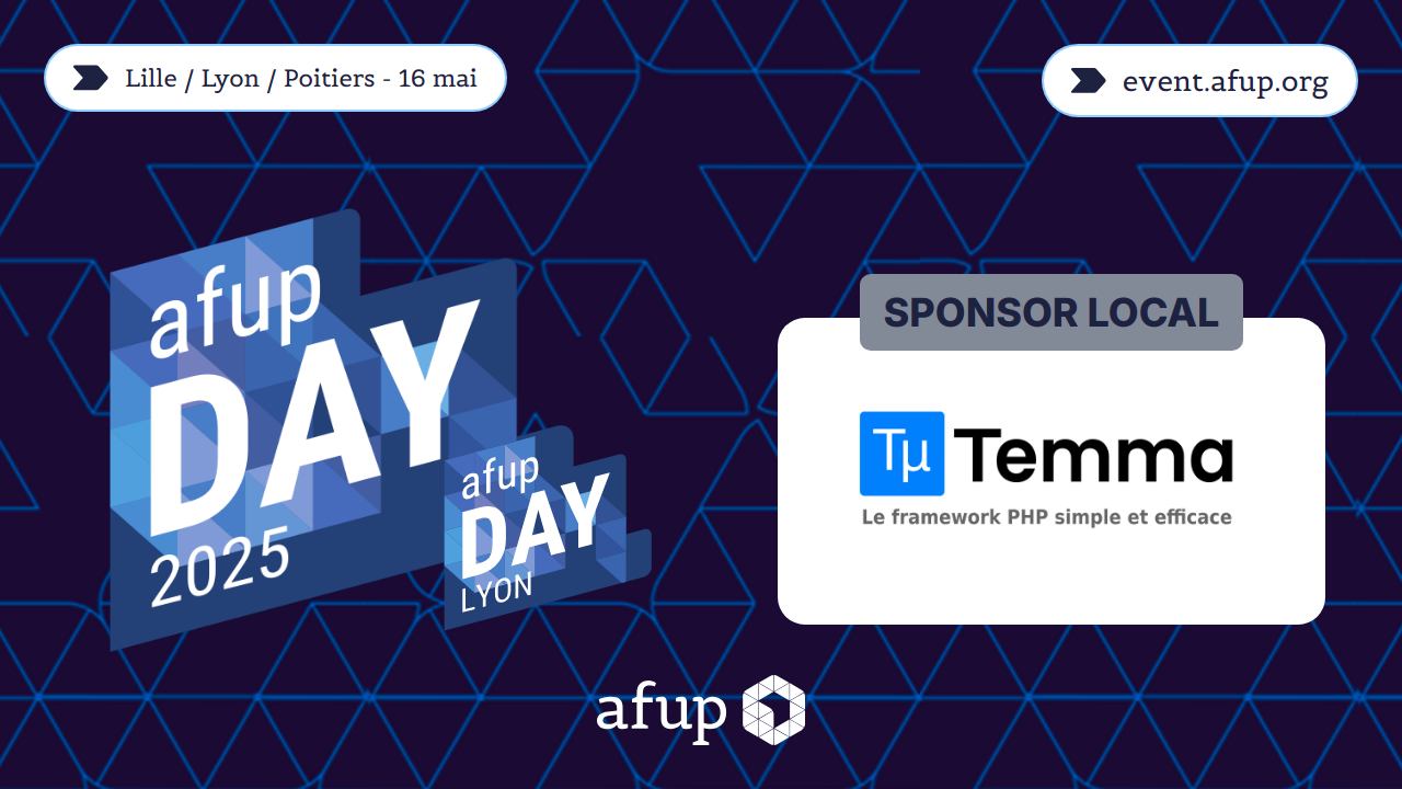 Le framework Temma sponsorise l’AFUP Day 2025